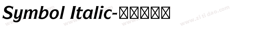 Symbol Italic字体转换